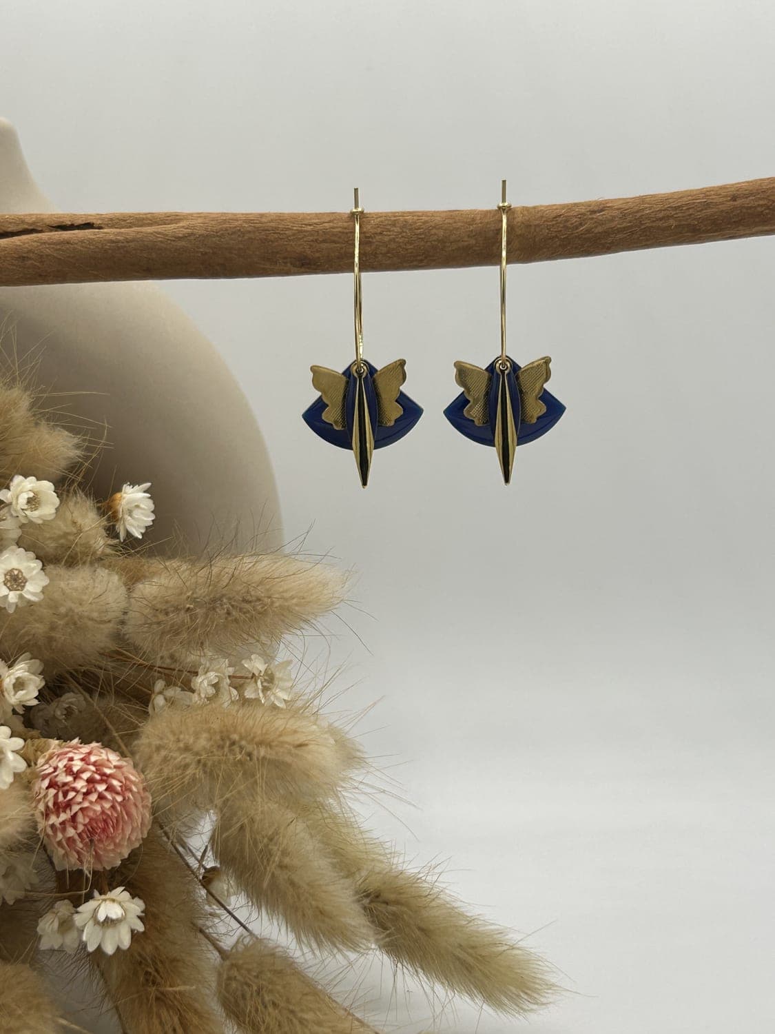 Créoles 7, boucles d'oreilles fait main La Coquette