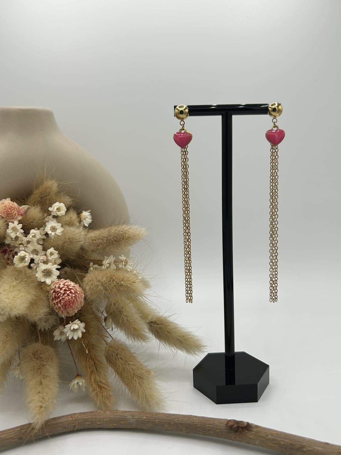 Cœur 2, boucles d'oreilles fait main La Coquette