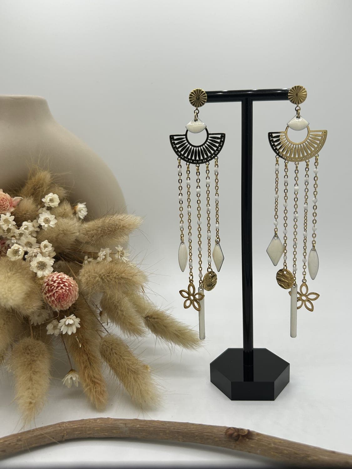 Bohème, boucles d'oreilles fait main La Coquette