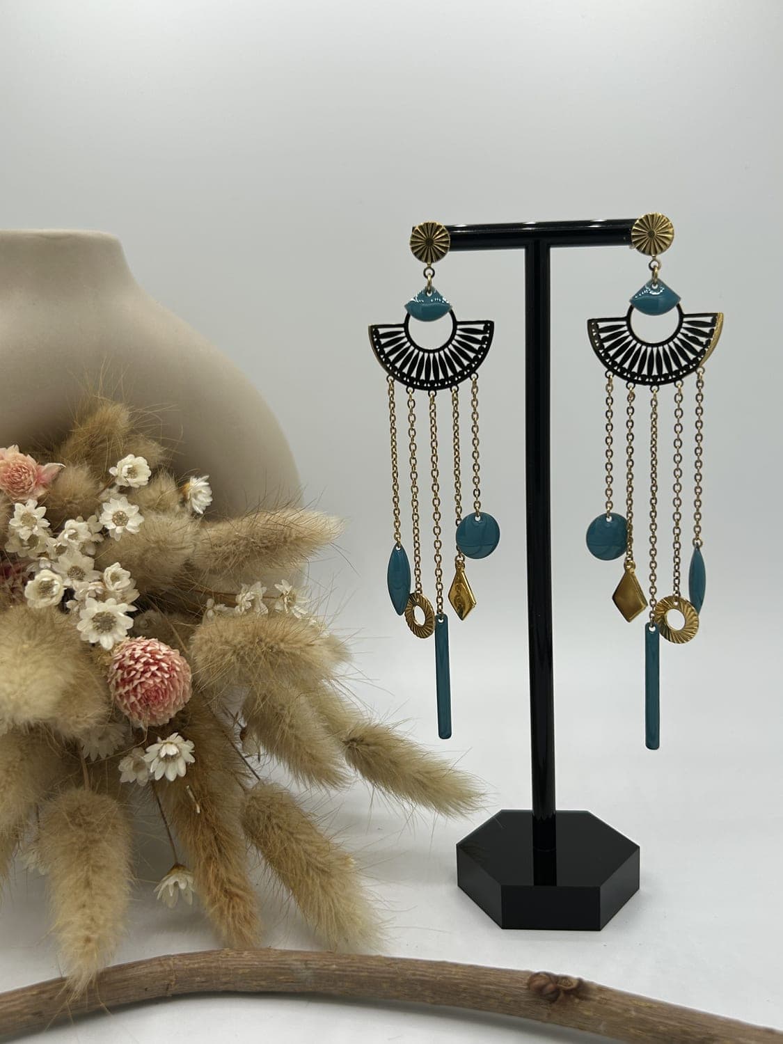 Bohème 5, boucles d'oreilles fait main La Coquette