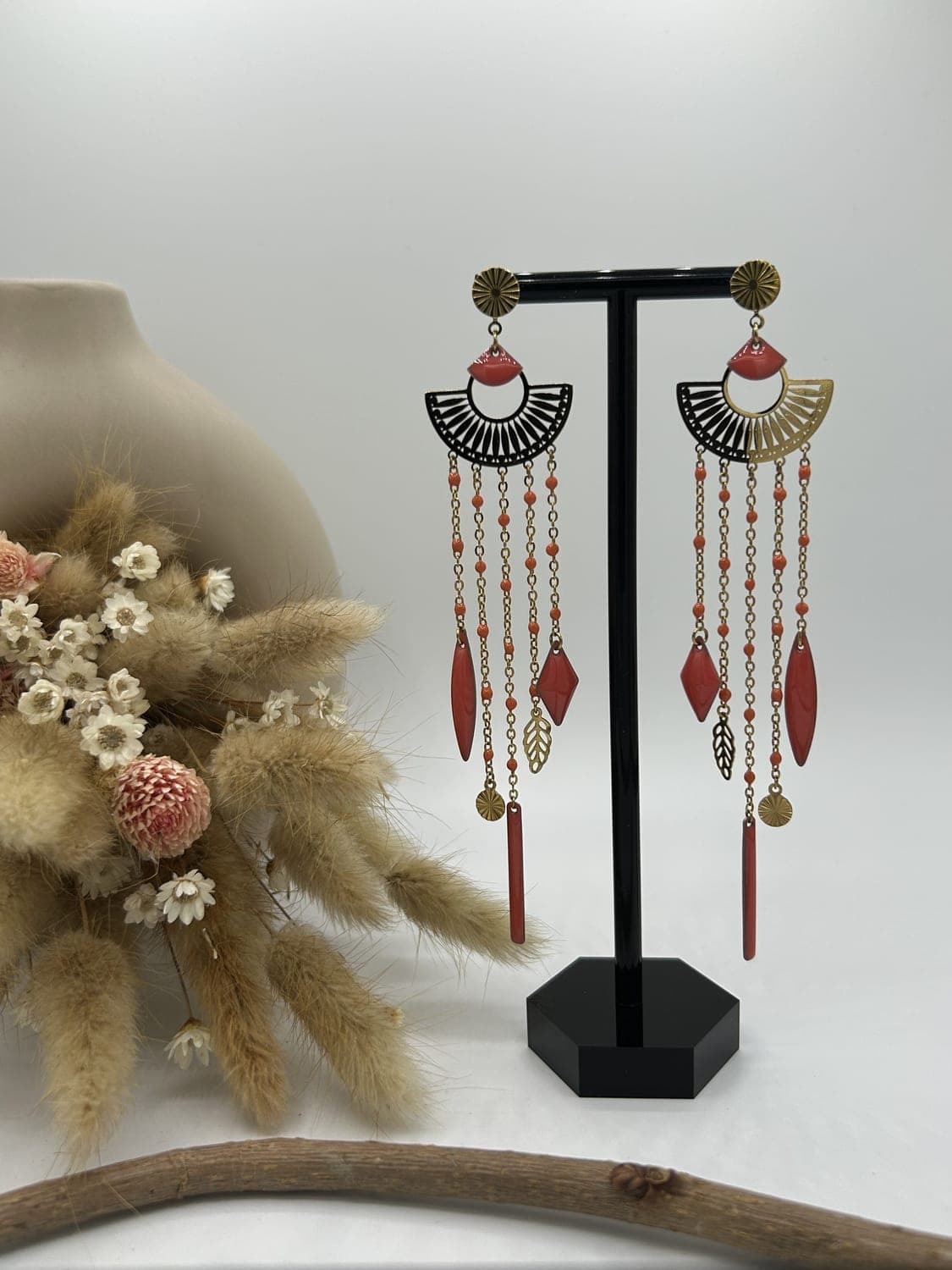 Bohème 3, boucles d'oreilles fait main La Coquette