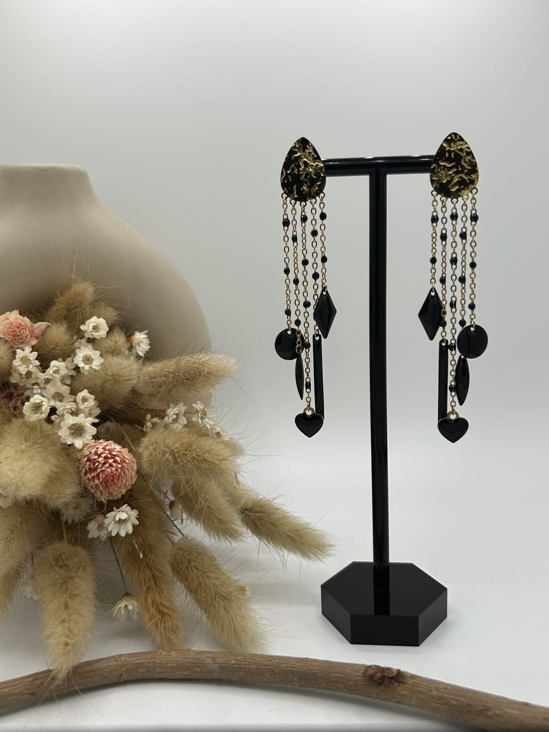 Martelée 3, boucles d'oreilles fait main La Coquette