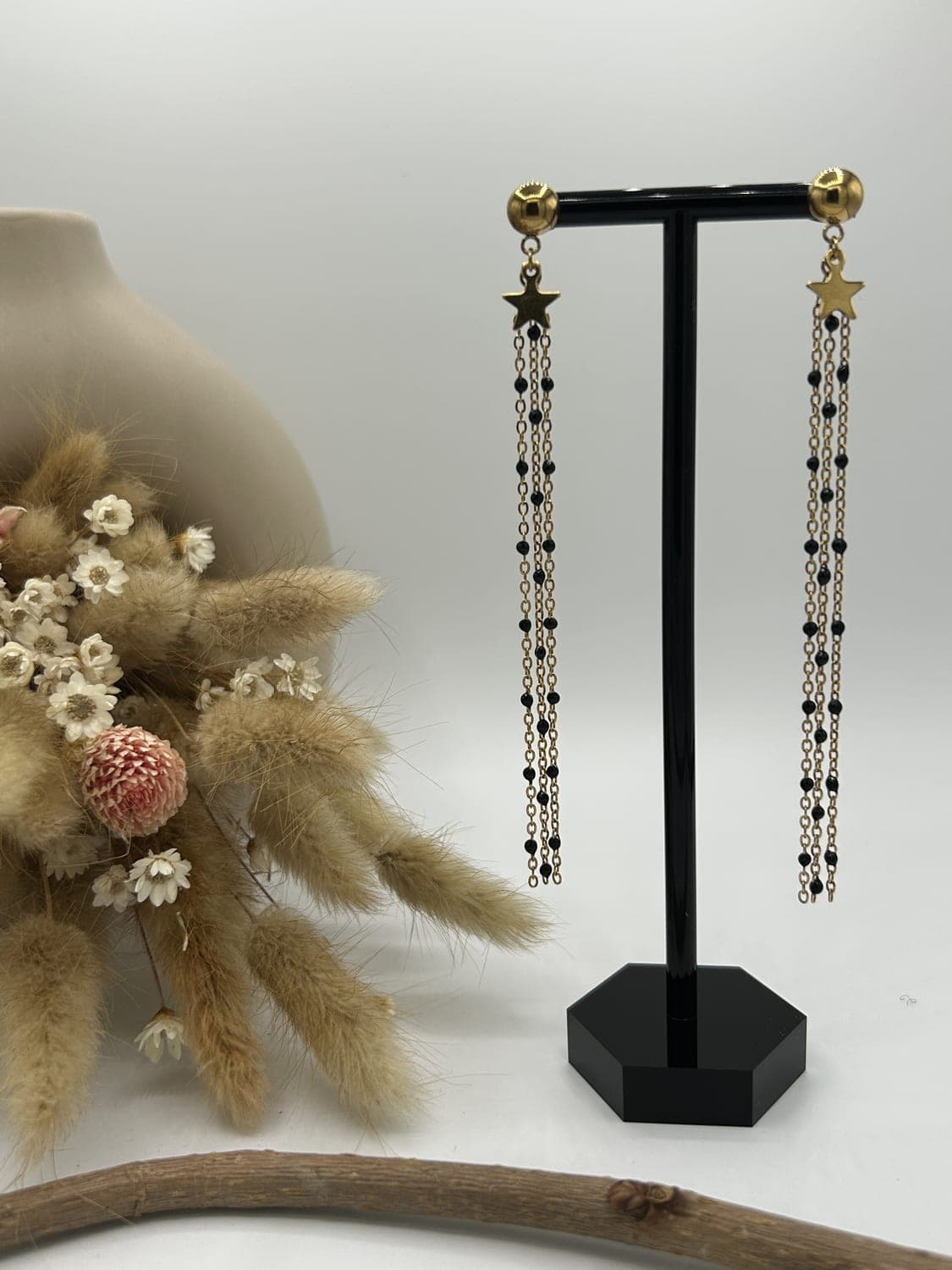 Étoile filante 4, boucles d'oreilles fait main La Coquette