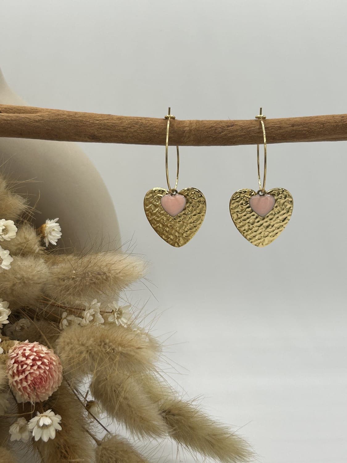 Créoles 5, boucles d'oreilles fait main La Coquette