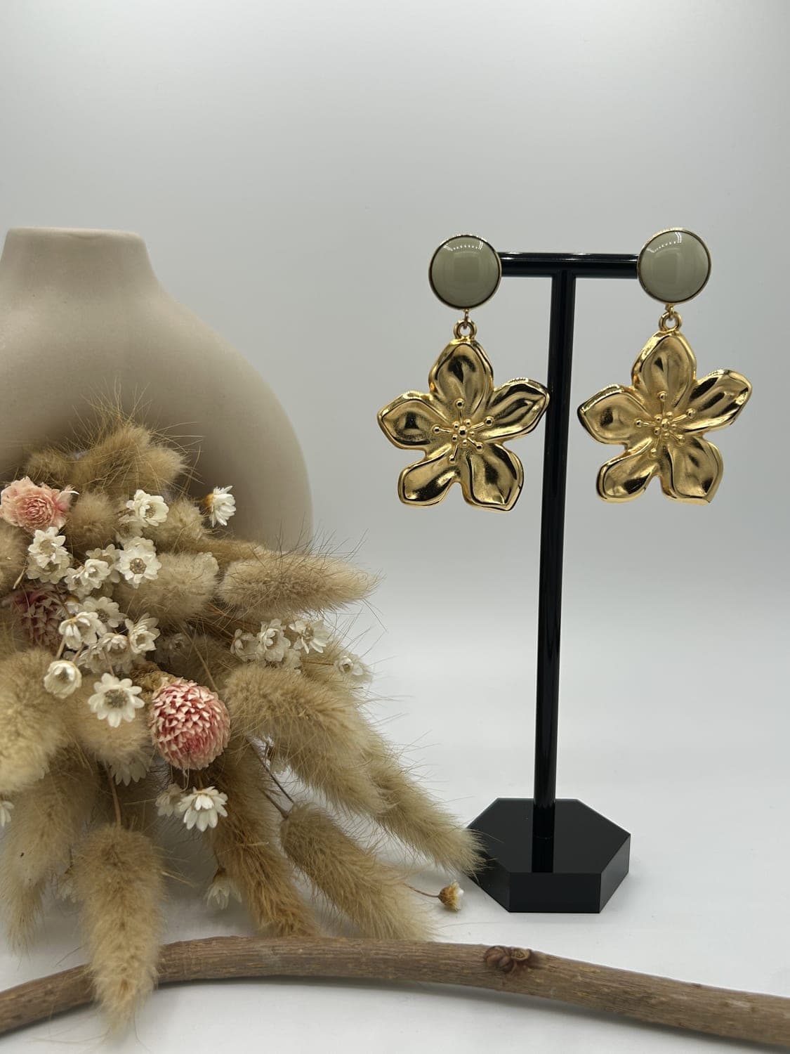 Cabochons 8, boucles d'oreilles fait main La Coquette