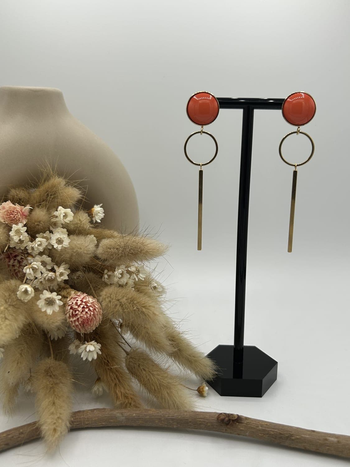 Cabochons 5, boucles d'oreilles fait main La Coquette